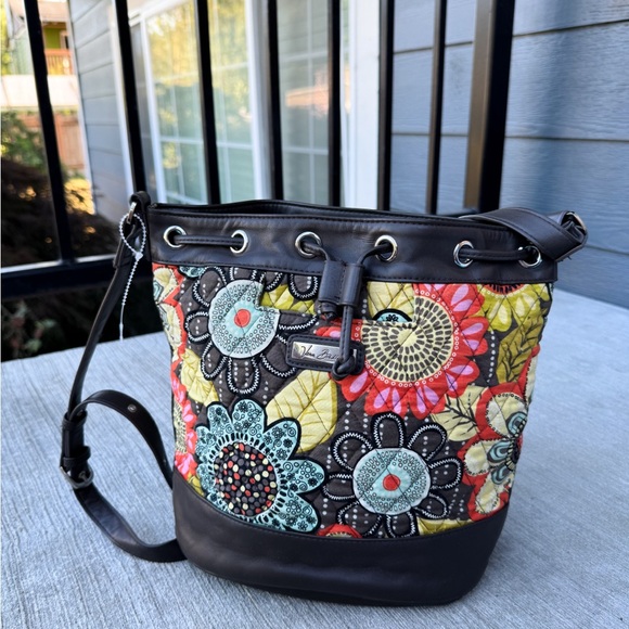 Vera Bradley Drawstring Bucket Crossbody Bag - Picture 1 of 4